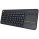 Logitech K400 Plus Wireless Touch Keyboard, Croatian Layout, Black