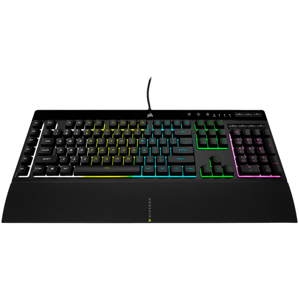 Corsair K55 RGB PRO Gaming Keyboard, Backlit Zoned RGB LED, Rubberdome