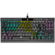 Corsair K70 RGB TKL CHAMPION SERIES Tenkeyless Mechanical Gaming Keyboard, Backlit RGB LED, CHERRY MX SPEED, Black, Black PBT Keycaps