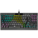 Corsair K70 RGB TKL CHAMPION SERIES Optical-Mechanical Gaming Keyboard, Backlit RGB LED, CORSAIR OPX RAPIDFIRE, Black, Black PBT Keycaps