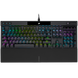 Corsair K70 RGB PRO Optical-Mechanical Gaming Keyboard, Backlit RGB LED, CORSAIR OPX, Black, Black PBT Keycaps, EAN:0840006660163