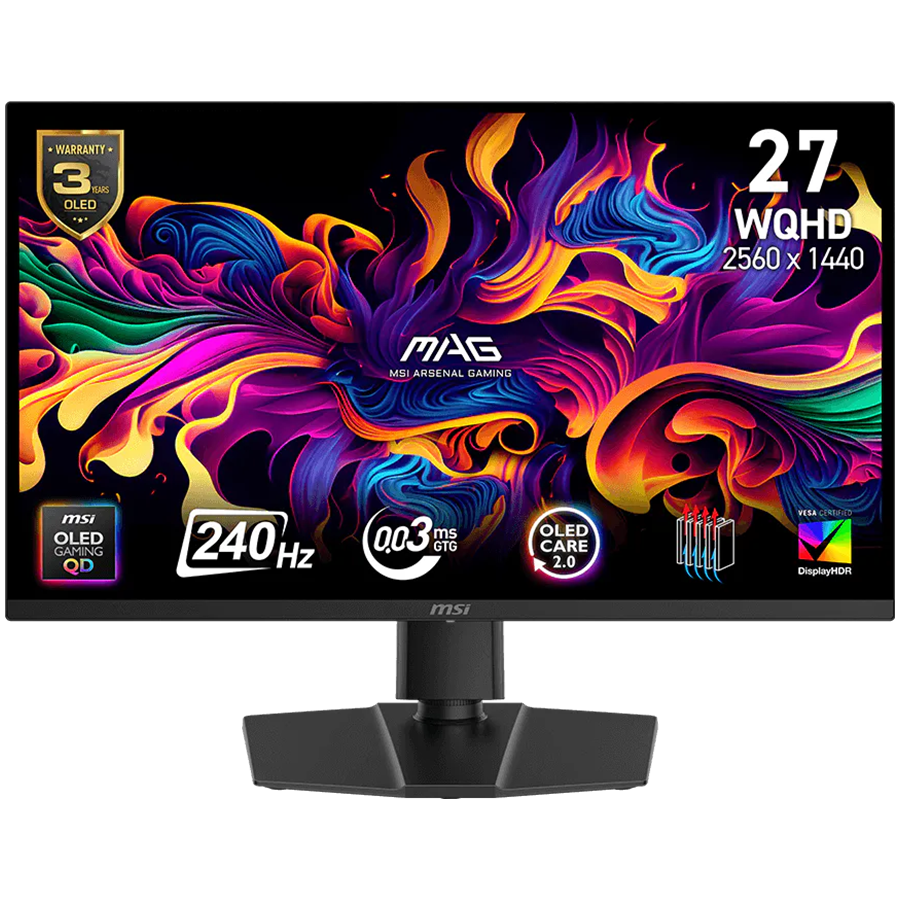 MSI MAG 272QPW QD-OLED 26.5" Gaming Monitor, 280 Hz, White
