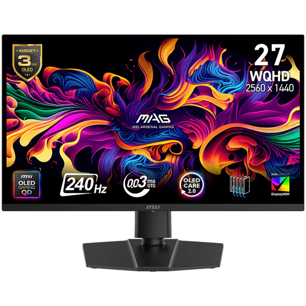 MSI MAG 272QPW QD-OLED 26.5" Gaming Monitor, 280 Hz, White