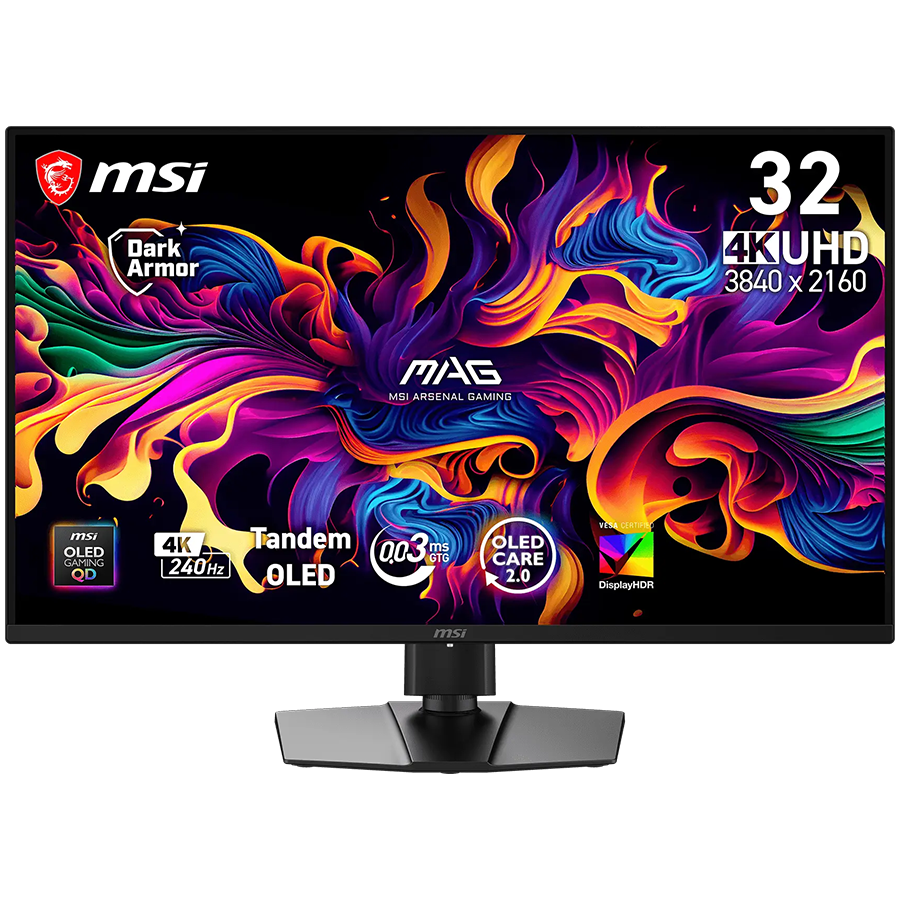 MSI MAG 321UP QD-OLED 31.5" 4K Gaming Monitor, 240 Hz