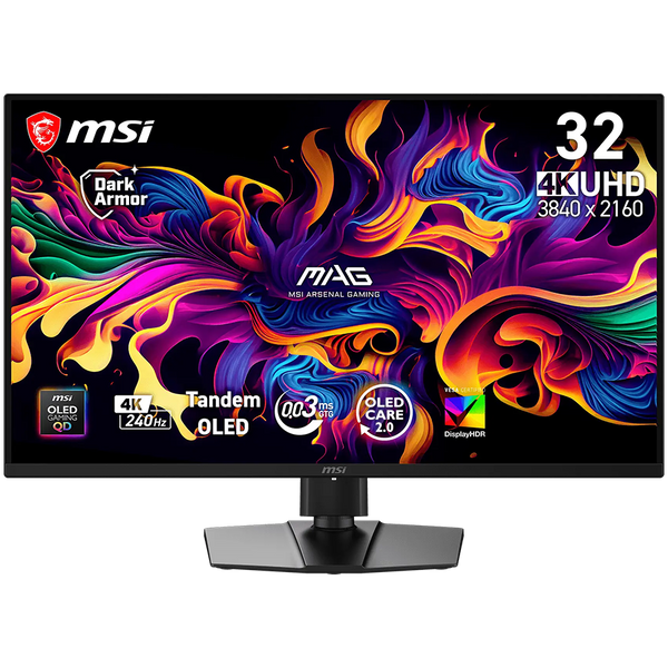 MSI MAG 321UP QD-OLED 31.5" 4K Gaming Monitor, 240 Hz